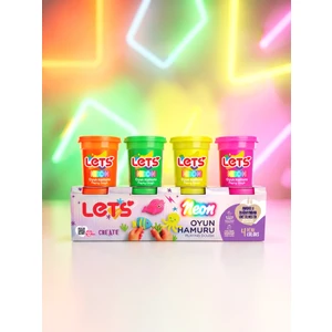 4 Renk Neon Oyun Hamuru 440 G