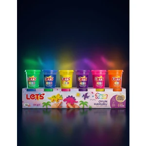 6 Renk Neon Oyun Hamuru 660 G