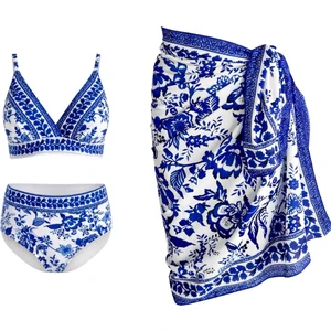 Sailor Moda V Yaka Pareolu Bikini Takım