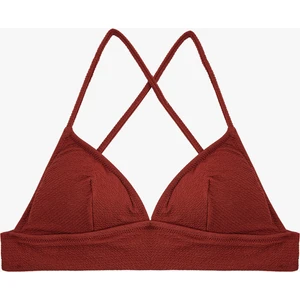 Çapraz Askılı Dokulu Bralet Bikini Üstü