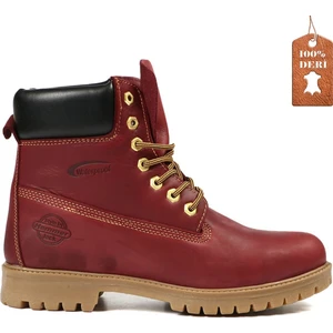 Hammer Jack Bordo Deri Erkek Bot 101 1101-M Platform Özellikli