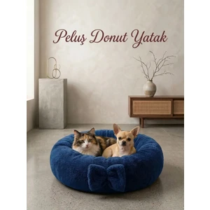 Pelüş Simit Kedi  Köpek Yatağı