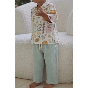 Müslin Pantolon 1-7 Yaş Mint Yeşili