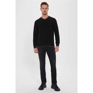 Lee Cooper Newdwade Erkek V Yaka Sweatshirt Siyah