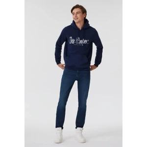 Lee Cooper Gregory Erkek Kapüşonlu Sweatshirt Lacivert