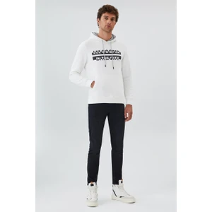 Lee Cooper Tess Erkek Kapüşonlu Sweatshırt Off Whıte