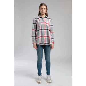 Lee Cooper Nature Kadın Dokuma Gömlek Gri-Lacivert