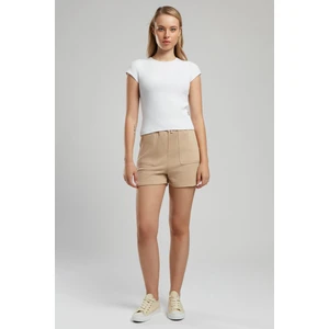 Lee Cooper Julye Kadın Örme Şort Bej