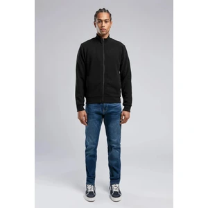 Lee Cooper Dreon Erkek Dik Yaka Fermuarlı Sweatshirt Siyah