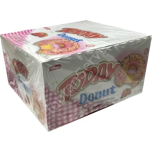 ELVAN Today Donut Çilekli Kek 24 Adet