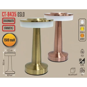 CT-8435 Oslo Şarjlı Masa Lambası