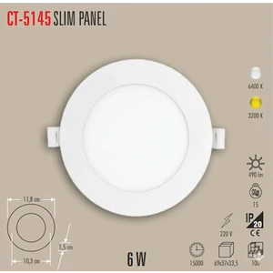 CT-5145 Slim LED Panel Beyaz