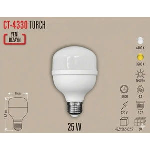 Ct 4330 25 W LED Ampül Beyaz