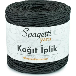 Spagetti Yarn Siyah Kağıt Ip