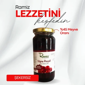 Şekersiz Doğal Katkısız Vişne Reçeli 280 gr