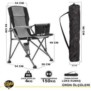 Funky Chaırs River Side Kat. Kamp Sandalye Gri