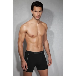 DOREANSE 1780 ERKEK MODAL ÇİZGİLİ SİYAH BOXER