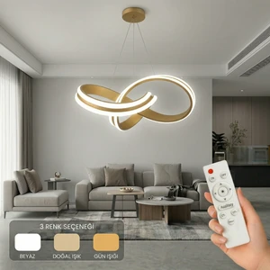 Arona LED Sarkıt Avize 3 Renk Kumandalı