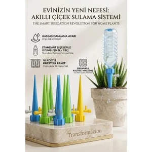 Çiçek Damlama Sulama Aparatı 16 Set Seti