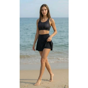 Etekli Şortlu Crop Bikini Takımı