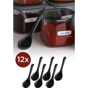 12'li Baharat Kaşığı Siyah