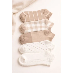 Sky Socks 5'li Pamuklu Kokulu Bayan Patik Çorap