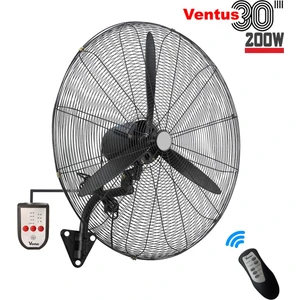 30" Vantilatör 200W Duvar Tipi Uzaktan Kumandalı (75cm Çap)