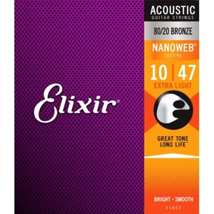 11002 Nanoweb 80/20 Bronze Akustik Gitar Teli (10-47)
