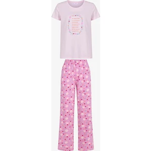 Pembe Weekends Pamuklu Pantolon Pijama Takımı