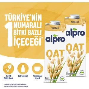 Yulaf Sütü 2x1 L Vegan Laktozsuz Bitkisel Bazlı