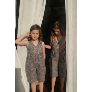 Desenli Viskon Tulum 2-8 Yaş Yeşil