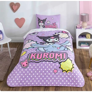 Lisanslı Kuromi Smile Tek Kişilik Yatak Örtüsü