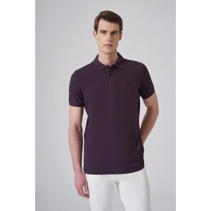 Erkek Mürdüm Basic Polo Yaka Dynamic Fit T-Shirt