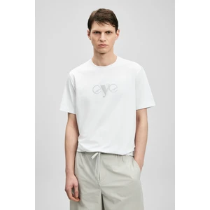 Larry Modern Grafik Tişört Kırık Beyaz
