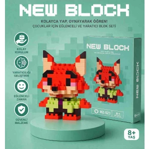 3D New Bricks Mini Yapi Bloklari Lego, Zootopia Nick Wilde Figür 147 Parca