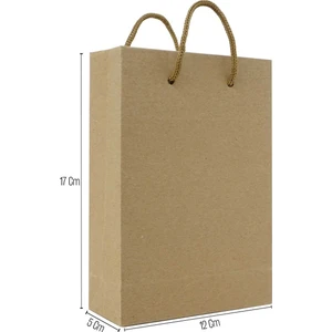 12*17*5 Kraft Karton Çanta 25 Adet