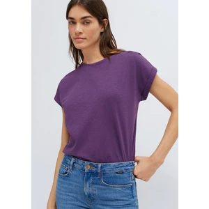 Bisiklet Yaka Mor Basic Tişört 1614177-70666