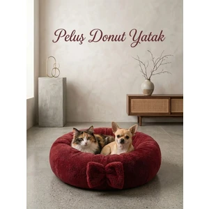 Pelüş Simit Kedi  Köpek Yatağı