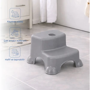 Kaydırmaz Bebek Katlı Basamağı Gri