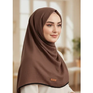 Müslin Biyeli Eşarp Mocha