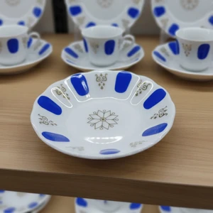 Çay Tabağı 11 CM Tekli – Altın/Platin Yaldızlı Şık Porselen Çay Tabağı