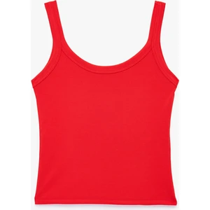 Modal Kumaş Slim Fit U Yaka Askılı Top