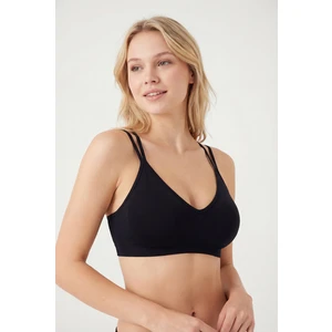 Siyah Dikişsiz Kaplı Bralet