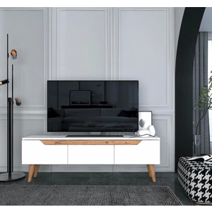 Ankara Mobilya Mana 160 cm Beyaz TV Ünitesi Modern Tasarım Suntalam Malzeme 30 cm Derinlik 50 cm Yükseklik