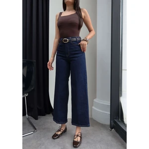 Esra Helvacı Kemerli Geniş Paça Jean