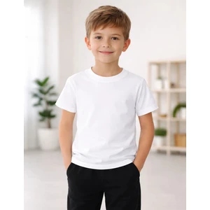 Basic Çocuk Beyaz Kısa Kol T-Shirt