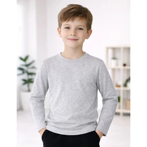 Basic Çocuk Gri Uzun Kol T-Shirt