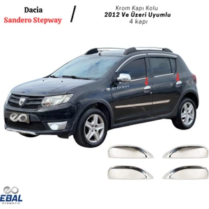 Ebal Oto Dacia Sandero Stepway Krom Kapı Kolu 4 Kapı 2012-2020 Paslanmaz Çelik