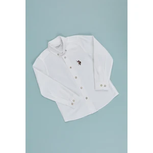 U.s. Polo Assn. Erkek Çocuk Beyaz Gömlek Basic 50320232-VR013