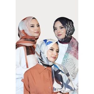 Soyut,Dalgalı Desen Soft Pamuk Şal 3 Al 2 Öde